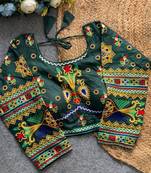 Heavy embroidered gamthi work ready-to-wear navratri blouse