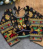 Ready made halter neck navratri blouse with mirror work