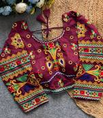 Traditional handwork gamthi cotton blouse for garba night