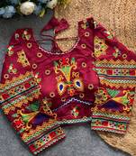 Heavy sequence embroidered navratri special halter neck blouse