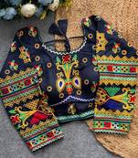 Heavy sequence embroidered navratri special halter neck blouse