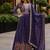 Violet georgette readymade suit with embroidery & sequence work