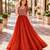 Red silk readymade gown with embroidery & beads work