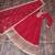 Red georgette readymade anarkali suit with embroidery & sequence work