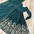 Emerald silk readymade anarkali suit with embroidery & sequence work