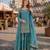 Blue silk readymade suit with zari & sequence embroidery work