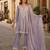 Purple silk readymade suit with real mirror & embroidery work