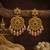 Traditional gold plated pink beads & pearl drop ethnic chandbali earrings for women jewellery for wedding & festive wear