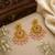 Traditional gold plated pink beads & pearl drop ethnic chandbali earrings for women jewellery for wedding & festive wear