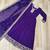 Purple georgette readymade anarkali suit with embroidery & zari work