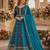 Blue georgette readymade anarkali suit with embroidery & zari work