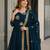 Navy georgette readymade anarkali suit with embroidery & zari work