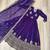 Violet georgette readymade anarkali suit with embroidery & zari work