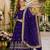 Violet georgette readymade anarkali suit with embroidery & zari work
