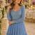 Blue georgette readymade anarkali suit with embroidery & zari work