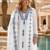 Blue&white georgette readymade suit with thread embroidery work