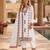 Brown&white georgette readymade suit with thread embroidery work