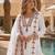 Brown&white georgette readymade suit with thread embroidery work