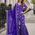 R blue viscose readymade suit with jacquard & embroidery work