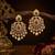 Traditional gold plated cz chandbali earrings for women & girls  ruby pink stone & green pearl drop dangle earrings