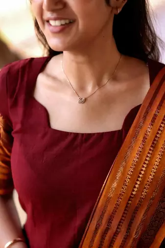 Maroon jaquard  kanchi cotton kurti dupatta and pant  set