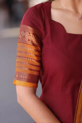 Maroon jaquard  kanchi cotton kurti dupatta and pant  set