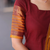 Maroon jaquard  kanchi cotton kurti dupatta and pant  set