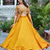 Yellow Silk Zari Sequin Thread Embroidery Work lehenga Choli