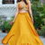 Yellow Silk Zari Sequin Thread Embroidery Work lehenga Choli