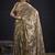 Grey color satin silk floral printed work designer saree