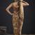 Brown color satin silk floral printed work designer saree