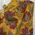 Mustard yellow silk corset blouse with kalamkari prints & sequins
