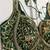Emerald green silk blouse with heavy gold gota work & latkan