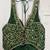 Emerald green silk blouse with heavy gold gota work & latkan