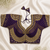 Deep purple silk blouse with heavy gold zari & sequin work