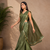 Elegant Pre-Draped Sharara Saree with Sequence Embroidered Stitched Blouse.