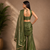 Elegant Pre-Draped Sharara Saree with Sequence Embroidered Stitched Blouse.