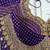 Deep purple silk blouse with heavy gold zari & sequin work