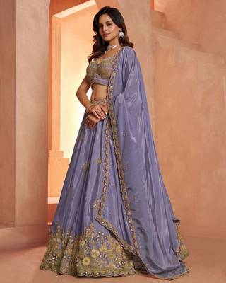 Bridal Couture Rani Lehenga with Royal Floral Embroidery 2