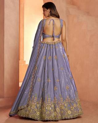 Bridal Couture Rani Lehenga with Royal Floral Embroidery 3