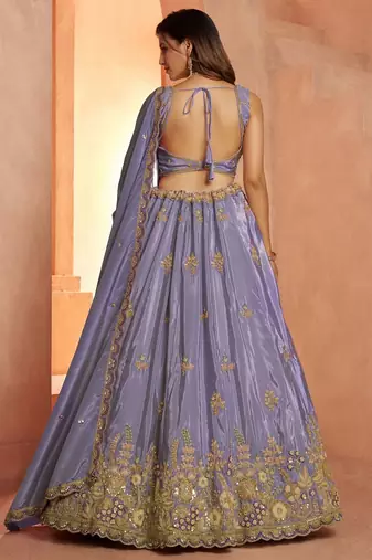 Bridal Couture Rani Lehenga with Royal Floral Embroidery