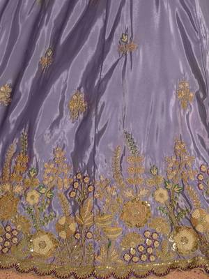 Bridal Couture Rani Lehenga with Royal Floral Embroidery 4