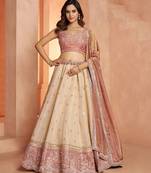 Designer Peach  Lehenga with Luxurious Embellished Details