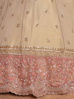 Designer Peach  Lehenga with Luxurious Embellished Details 4