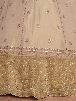 Graceful Gold Lehenga Featuring Handcrafted Embroidery 3