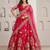 Bridal Couture Rani Lehenga with Royal Floral Embroidery