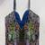 Navy blue silk bustier blouse with heavy sequin & resham embroidery