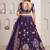Luxurious Purple Lehenga Featuring Intricate Floral and Bird Designs