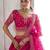Luxurious Purple Lehenga Featuring Intricate Floral and Bird Designs