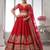 Premium Red Silk Lehenga Set with Peacock-Inspired Craftsmanship